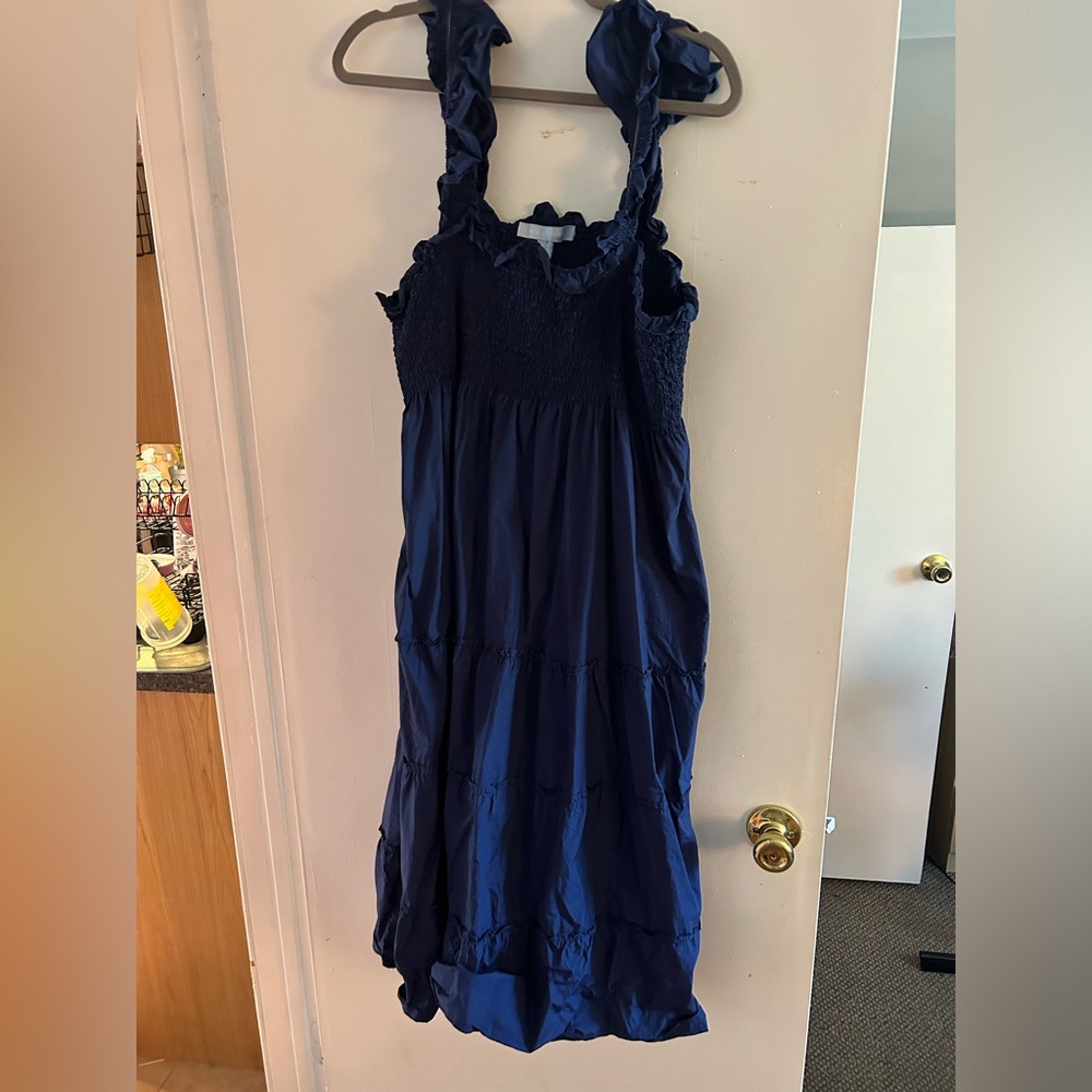 Hill House Ellie Nap Dress Blue Poplin